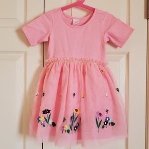 Hanna Andersson toddler Girl Tulle Dress 90cm pink
